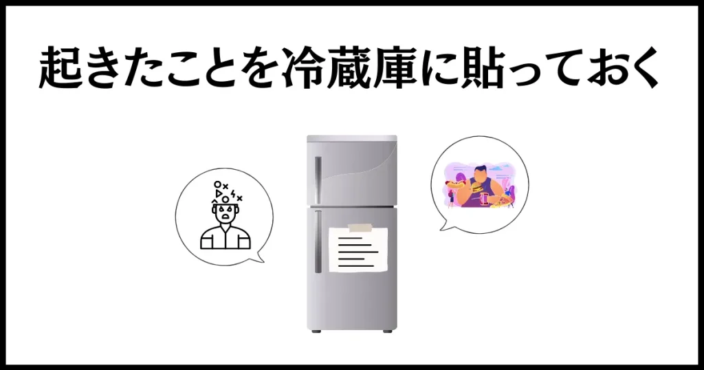 自分勝手な旦那への仕返しは、起きたことを冷蔵庫に貼っておく